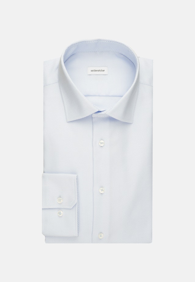 Non-iron Structure Business Shirt in X-Slim with Kent-Collar and extra long sleeve in Light Blue |  Seidensticker Onlineshop