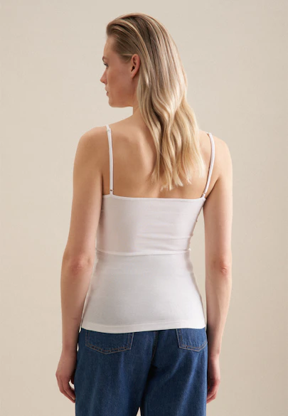 Jersey Top mit verstellbaren Trägern in White |  Seidensticker Onlineshop