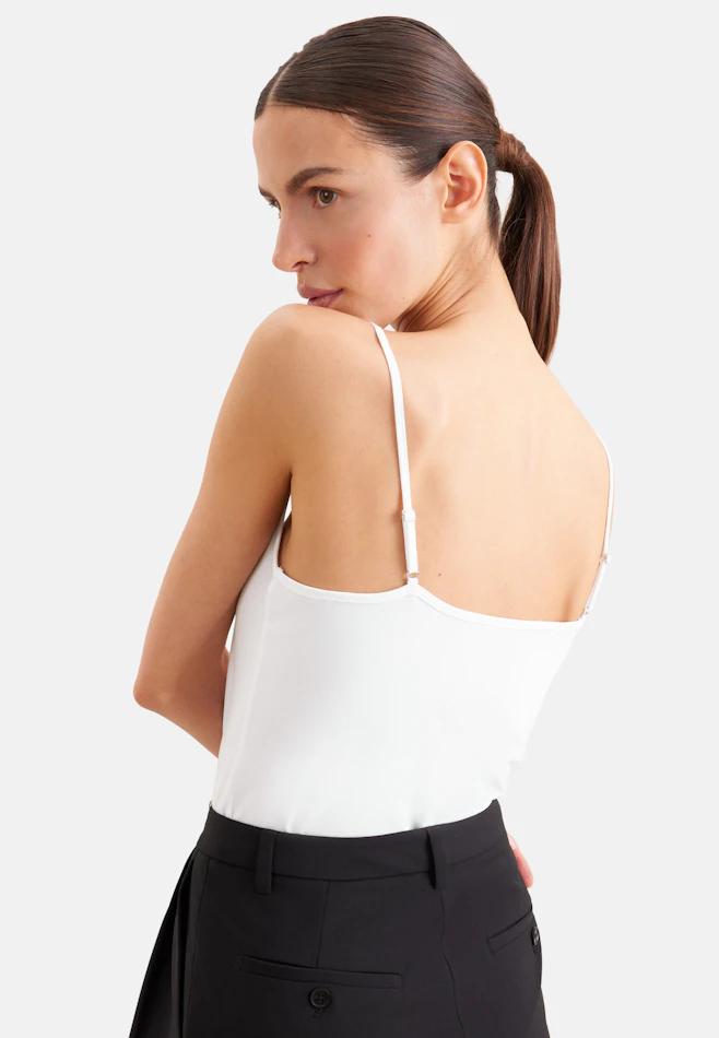 Jersey Top mit verstellbaren Trägern in Weiß | Seidensticker Onlineshop
