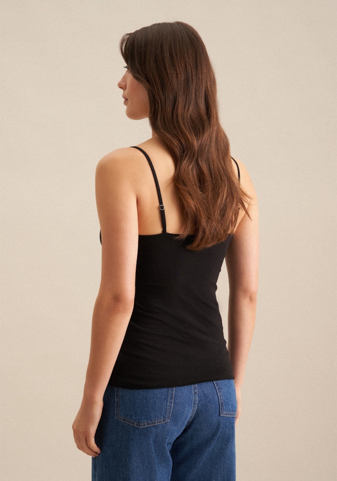 Jersey Top mit verstellbaren Trägern in Schwarz | Seidensticker Onlineshop