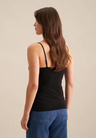 Jersey Top mit verstellbaren Trägern in Black |  Seidensticker Onlineshop