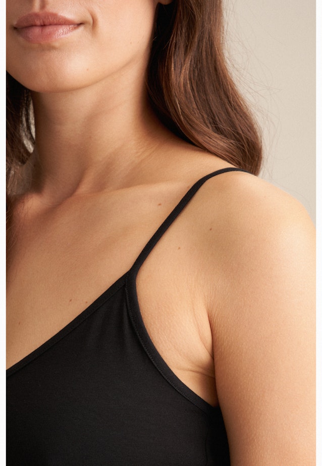 Jersey Top mit verstellbaren Trägern in Schwarz |  Seidensticker Onlineshop