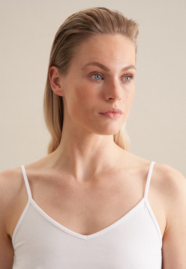 V-Neck Top in White |  Seidensticker Onlineshop