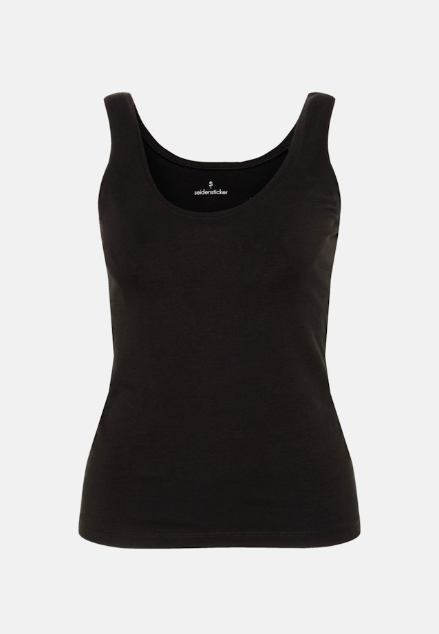 Jersey Top aus Baumwolle mit Stretchanteil in Black |  Seidensticker Onlineshop