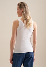 Jersey Top aus Baumwolle mit Stretchanteil in Weiß |  Seidensticker Onlineshop