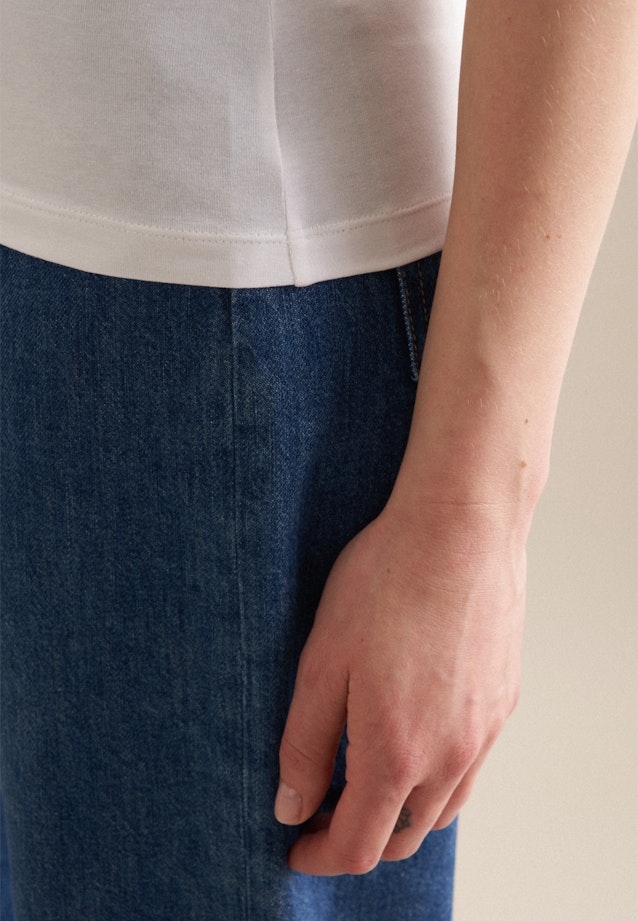Jersey Top aus Baumwolle mit Stretchanteil in Weiß |  Seidensticker Onlineshop