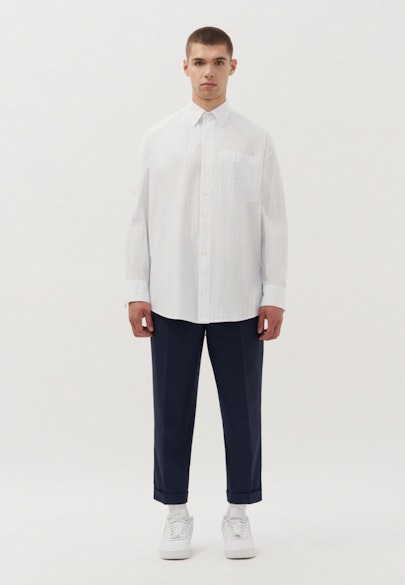 Oversized Chemise A Rayures in Blanc |  Seidensticker Onlineshop