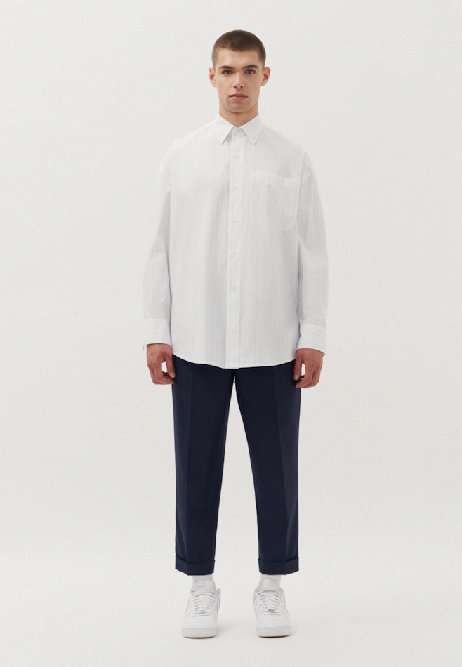 Oversized Chemise A Rayures dans Blanc | Boutique en ligne Seidensticker