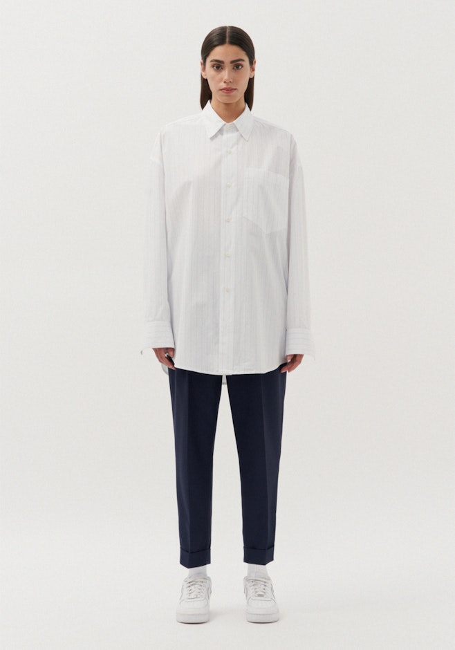 Oversized Chemise A Rayures dans Blanc | Boutique en ligne Seidensticker