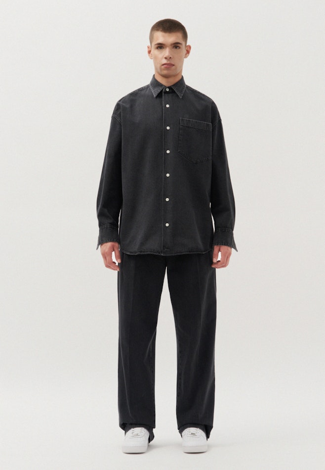 Oversized Chemise en jean Uni dans Noir | Boutique en ligne Seidensticker
