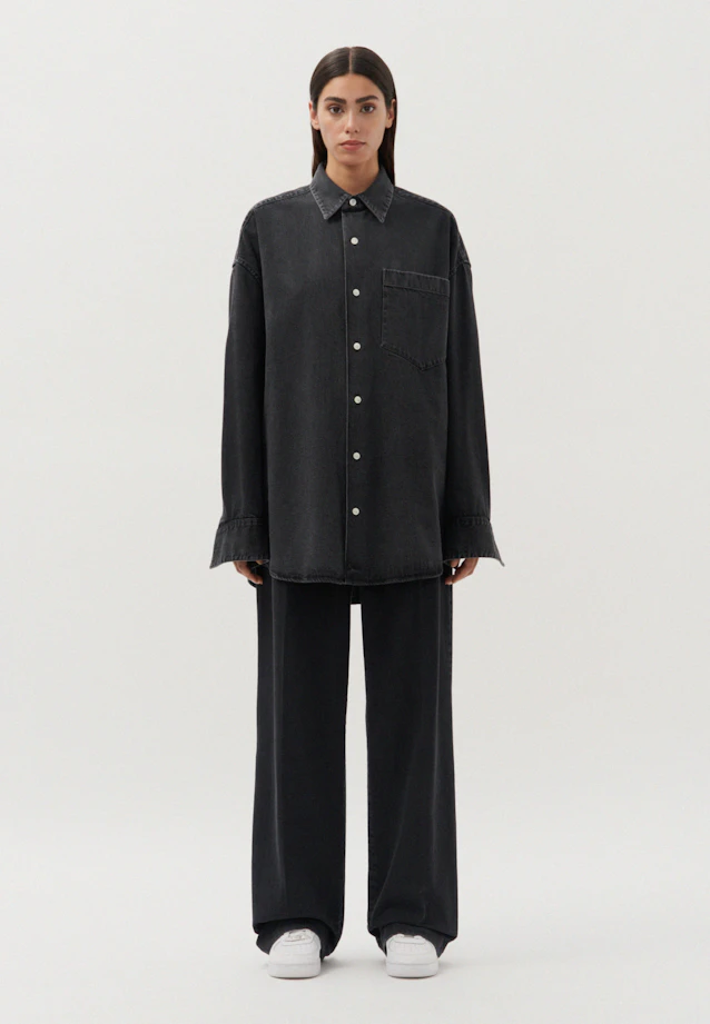 Oversized Chemise en jean Uni in Noir |  Seidensticker Onlineshop