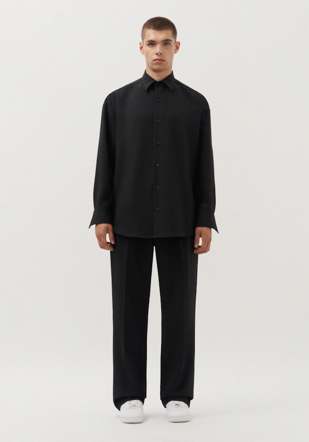Oversized Hemd Uni in Schwarz | Seidensticker Onlineshop