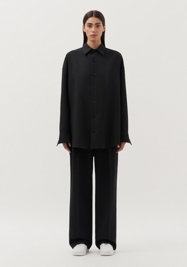 Oversized Hemd Uni in Schwarz | Seidensticker Onlineshop