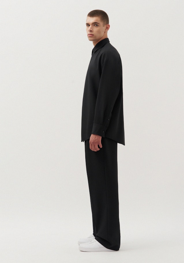 Oversized Hemd Uni in Schwarz | Seidensticker Onlineshop