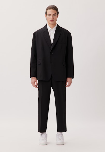 Oversized Veste Uni in Noir |  Seidensticker Onlineshop