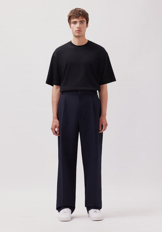 Oversized Chino Uni dans Bleu Foncé | Boutique en ligne Seidensticker