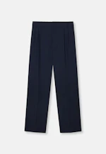 Wide-Leg Chino mit Bundfalten und adjustable waist in Dunkelblau |  Seidensticker Onlineshop
