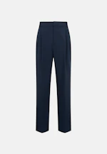 Wide-Leg Chino mit Bundfalten und adjustable waist in Dunkelblau |  Seidensticker Onlineshop
