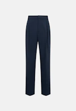 Wide-Leg Chino mit Bundfalten und adjustable waist in Dunkelblau |  Seidensticker Onlineshop