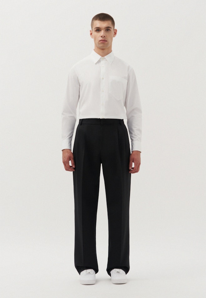 Oversized Chino, Suit Pants Uni dans Noir | Boutique en ligne Seidensticker