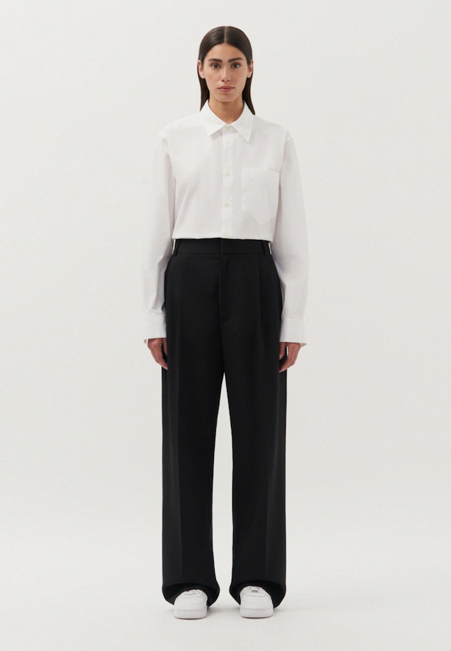 Oversized Chino, Suit Pants Uni dans Noir | Boutique en ligne Seidensticker
