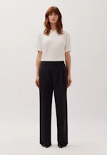 Wide-Leg Chino mit Bundfalten und adjustable waist in Noir |  Seidensticker Onlineshop