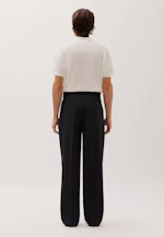 Wide-Leg Chino mit Bundfalten und adjustable waist in Noir |  Seidensticker Onlineshop