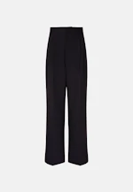 Wide-Leg Chino mit Bundfalten und adjustable waist in Noir |  Seidensticker Onlineshop