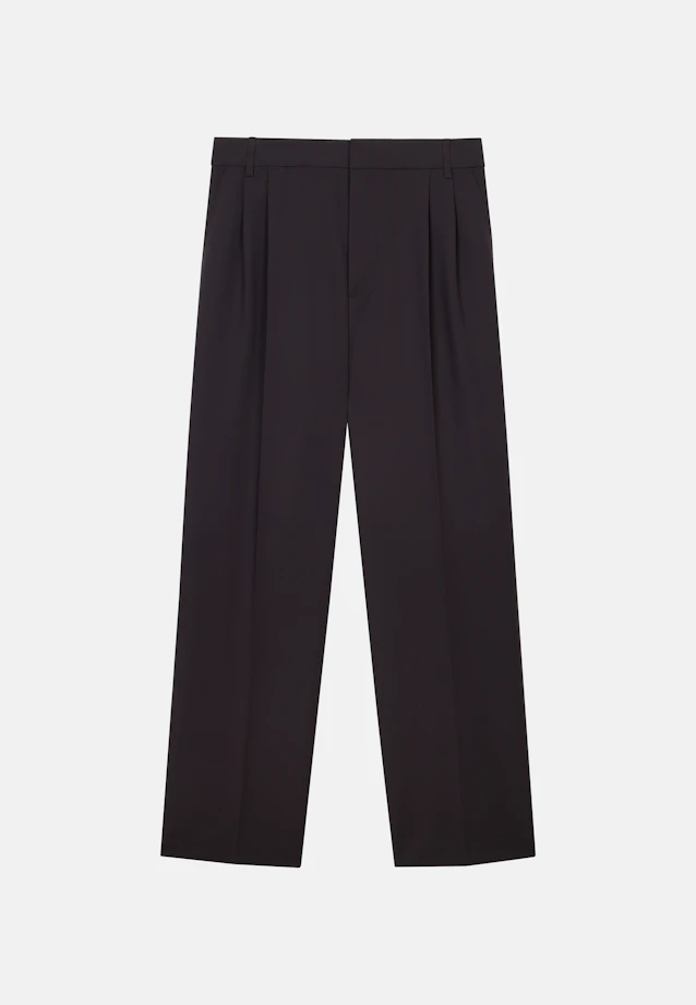 Wide-Leg Chino mit Bundfalten und adjustable waist in Braun |  Seidensticker Onlineshop