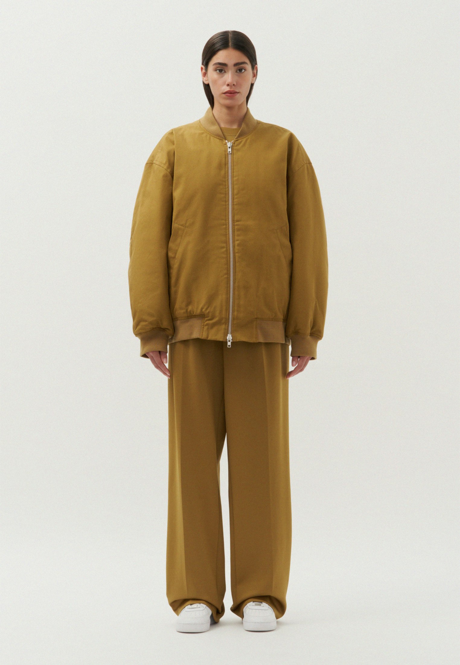 Men Oversized Bomber jacket green | Studio Seidensticker