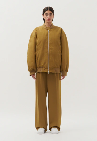 Oversized Bomber Jacket Uni in Grün |  Seidensticker Onlineshop