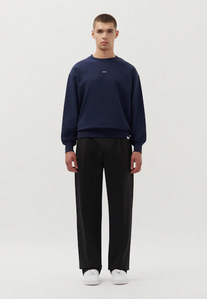 Oversized Sweatshirt Uni in Dunkelblau |  Seidensticker Onlineshop
