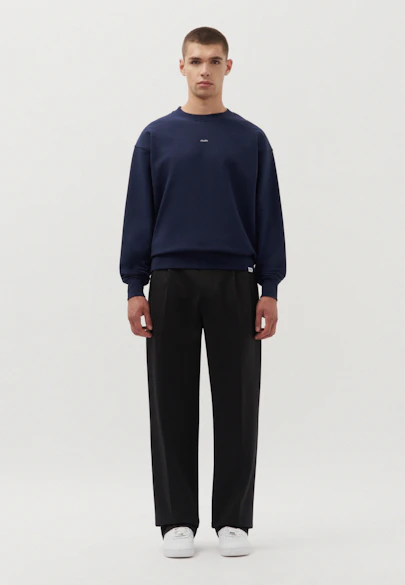 Oversized Sweatshirt Uni in Dunkelblau |  Seidensticker Onlineshop