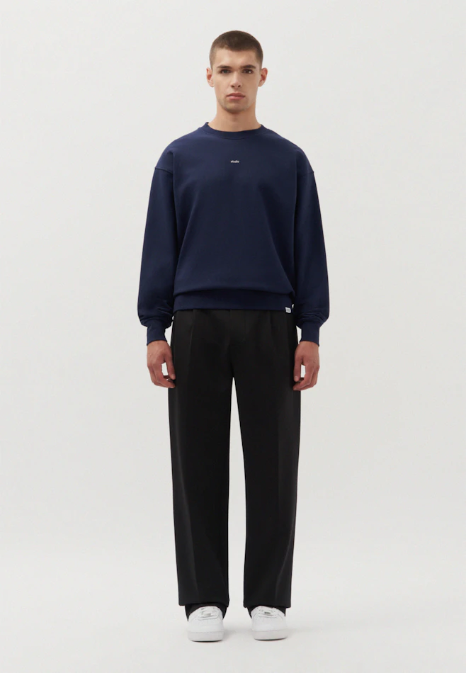 Oversized Sweatshirt Uni in Dunkelblau | Seidensticker Onlineshop