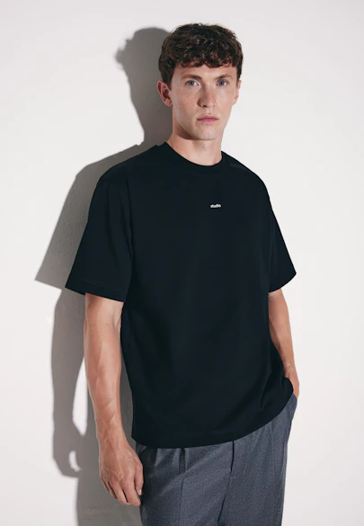 T-Shirt Uni in Schwarz |  Seidensticker Onlineshop