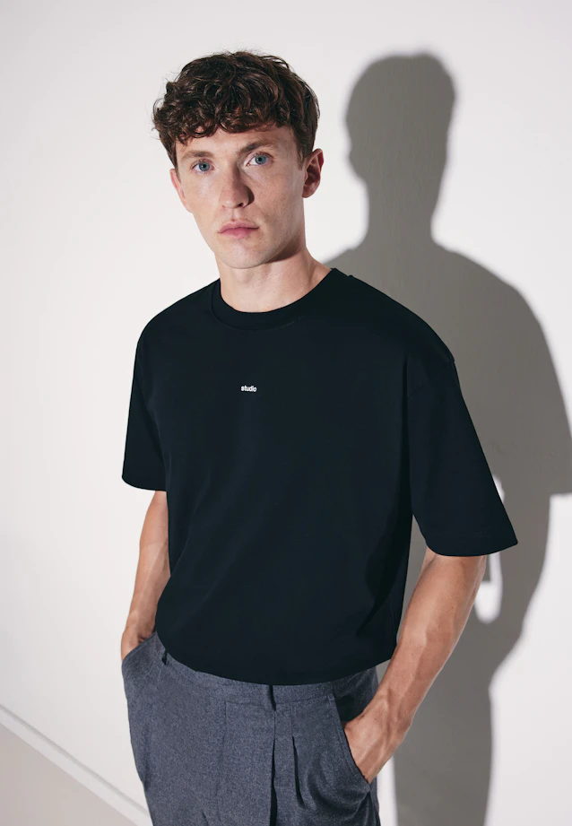 T-Shirt Uni in Schwarz |  Seidensticker Onlineshop