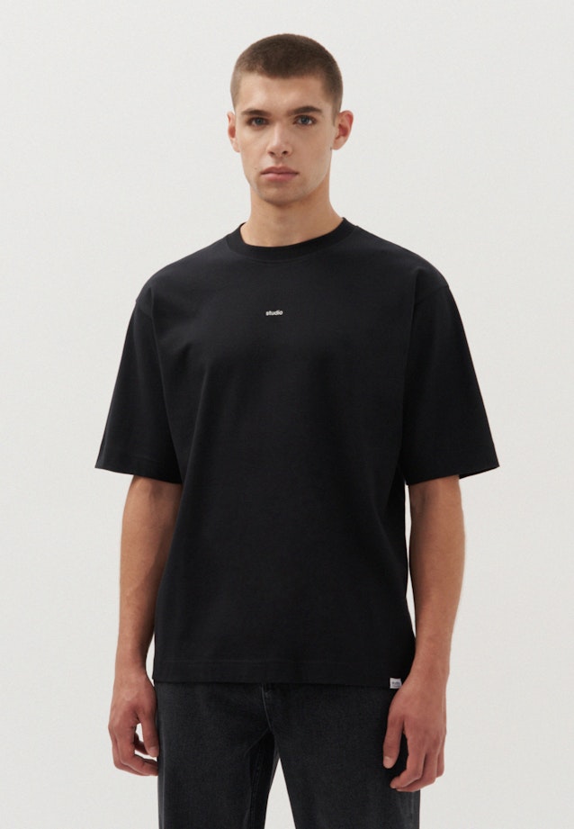 Round neck T-shirt in Black |  Seidensticker Onlineshop