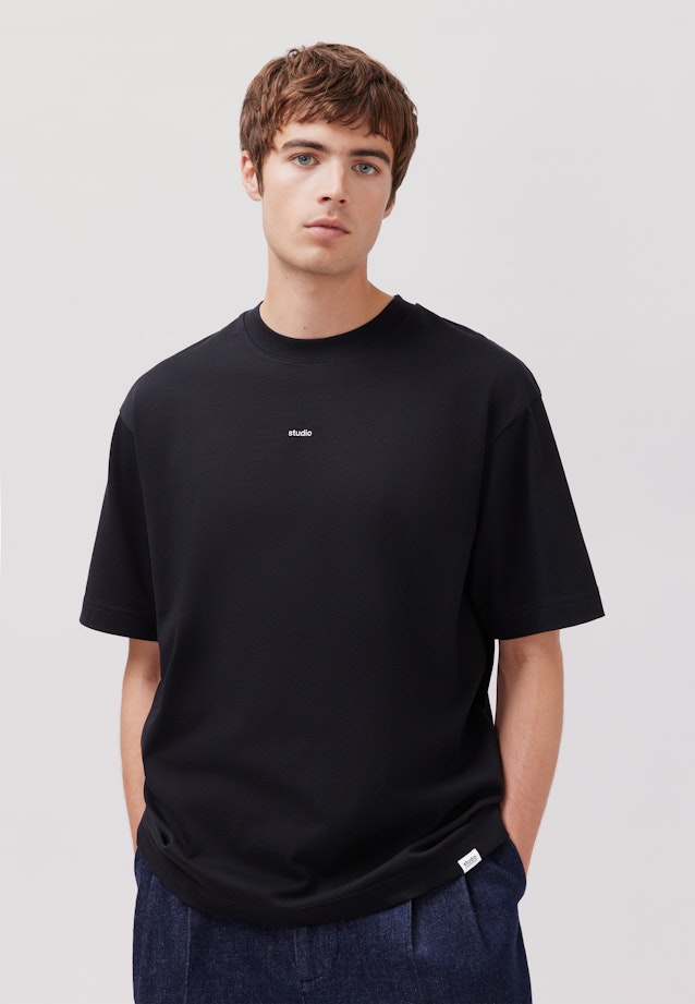 T-Shirt Uni in Schwarz |  Seidensticker Onlineshop
