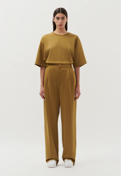 Oversized Pantalon de costume Uni in Vert |  Seidensticker Onlineshop