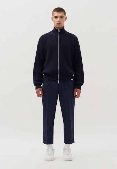 Oversized Sweatshirt Uni in Bleu Foncé |  Seidensticker Onlineshop