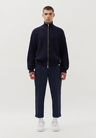 Stand-Up Collar Sweater  , Uni in Dark Blue |  Seidensticker Onlineshop