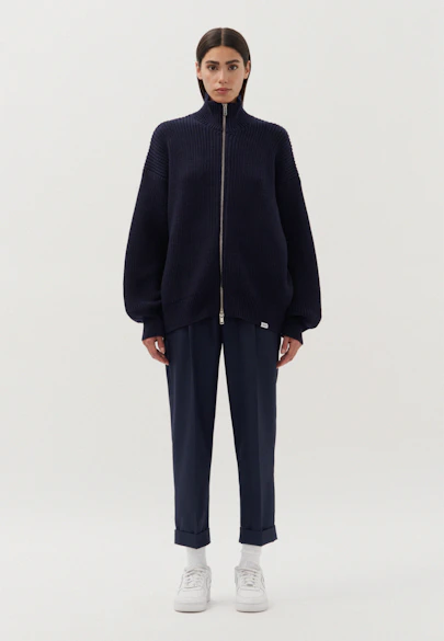Oversized Sweater Uni in Dunkelblau |  Seidensticker Onlineshop