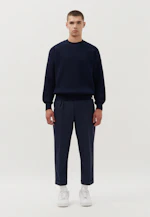 Oversized Pullover Uni in Bleu Foncé |  Seidensticker Onlineshop
