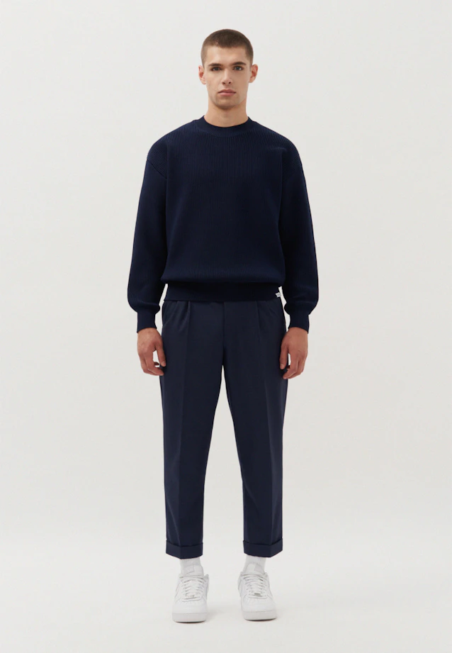 Oversized Pullover Uni in Dunkelblau |  Seidensticker Onlineshop