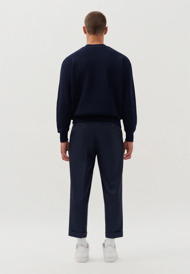 Oversized Pullover Uni in Bleu Foncé |  Seidensticker Onlineshop