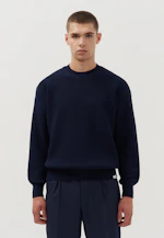 Oversized Pullover Uni in Bleu Foncé |  Seidensticker Onlineshop