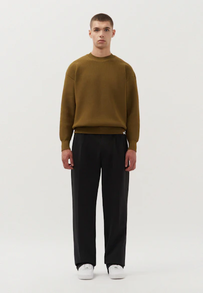 Oversized Pullover Uni in Grün |  Seidensticker Onlineshop