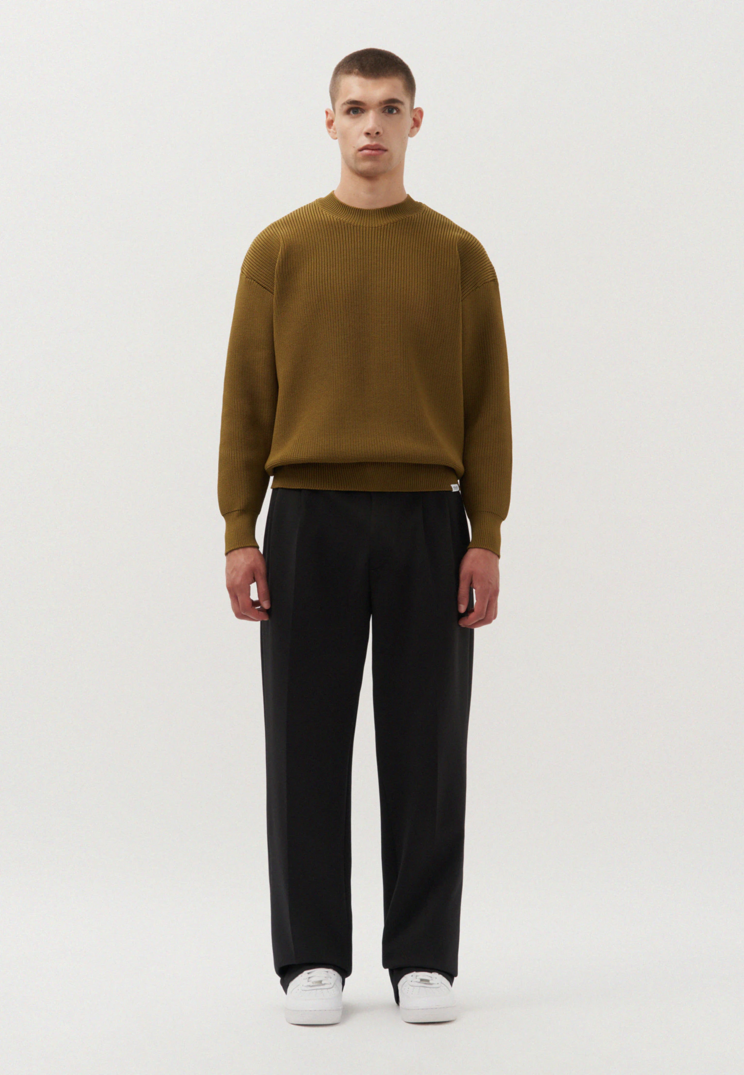 Oversized Pullover Uni Grün