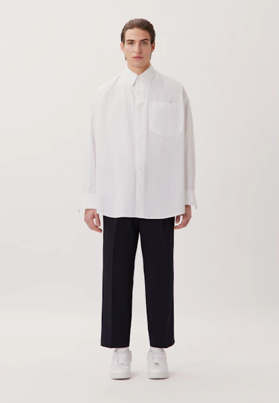 Oversized Casual Hemd Uni in Weiß |  Seidensticker Onlineshop