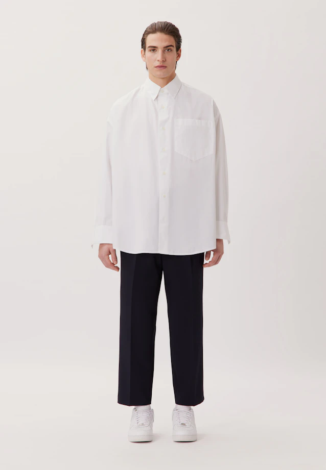 Oversized Casual Hemd Uni in Weiß |  Seidensticker Onlineshop